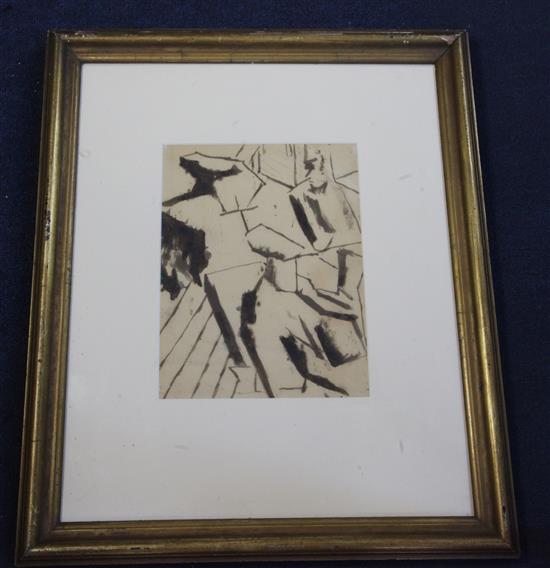 § David Bomberg (1890-1957) Ghetto Theatre study 10 x 7.5in.